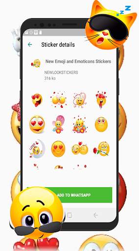 New Emoji and Emoticons Stickers - WAStickerapps screenshot 9