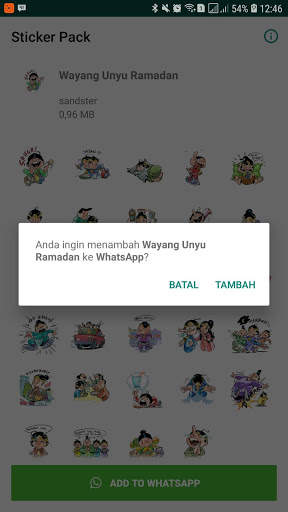 Stiker Whatsapp Wayang Unyu Ramadan & Merdeka screenshot 2