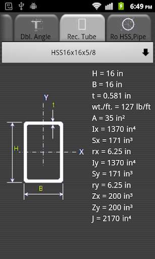 AISC Steel Tables screenshot 5