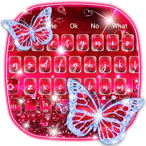 Glitter Sparkle Butterfly Keyboard 10001002