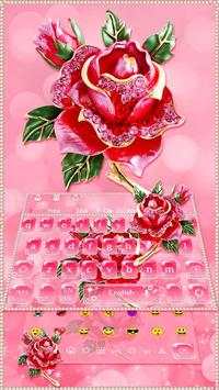 Pink Diamond Roses Keyboard 3 تصوير الشاشة
