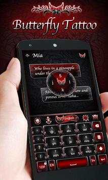 Butterfly Tattoo KeyboardTheme screenshot 5