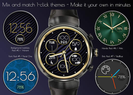 Bubble Cloud Tile Launcher Watch face (WearOS) screenshot 23