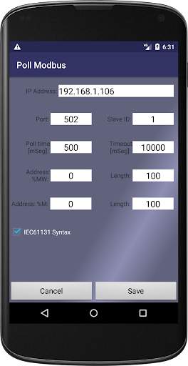 Poll Modbus screenshot 6