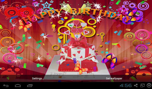 Happy Birthday Live Wallpaper - Screen Lock,Sensor screenshot 5