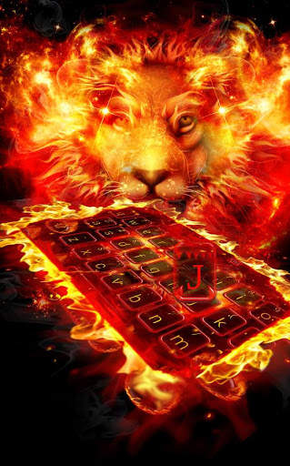 Flame Lion Keyboard Theme screenshot 2
