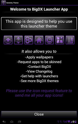 Serenity Launcher Theme Purple screenshot 18