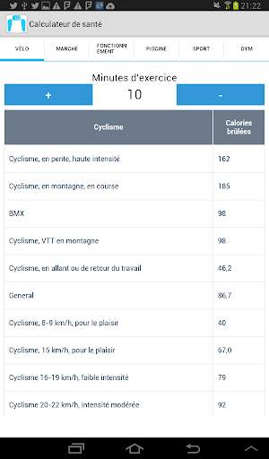 Calculateur de santé screenshot 10