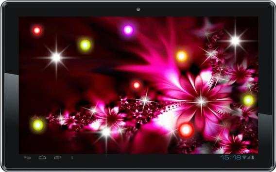Neon Flowers HD live wallpaper screenshot 1