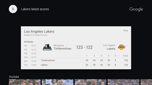Google app for Android TV screenshot 6