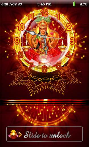 Mata Lakshmi Clock Lockscreen - Live Wallpaper screenshot 4