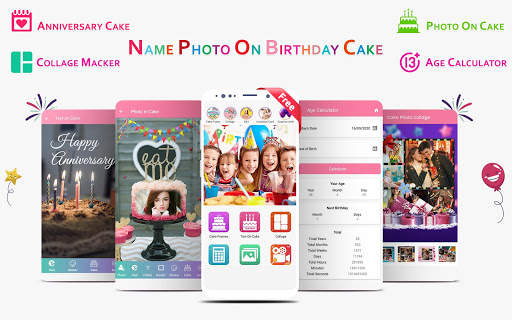 Birthday Cake Editor with Name & Photo Frames 2020 screenshot 1