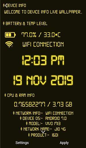 My Device Info Live Wallpaper screenshot 2