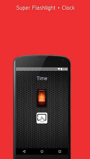 Super Flashlight   Clock screenshot 1