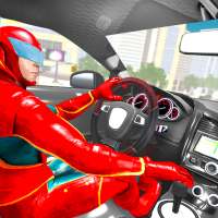 Superhero car games 2021- Real Stunt Car Racing logo