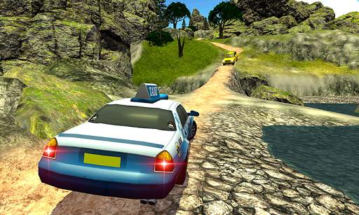 Offroad Real Taxi Car Simulator- Hill Cab Driver स्क्रीनशॉट 3