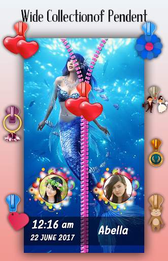 Mermaid Zipper Lock Screen 4 تصوير الشاشة