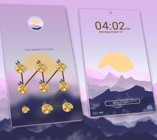 Sunset Art Launcher Theme screenshot 4