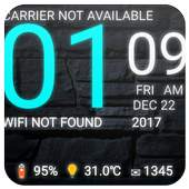 Galaxy S8 Android Digital Clock Live WallPaper 21.8lod