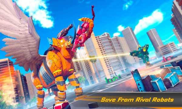 Flying Elephant Robot Car Game - Car Robot War screenshot 2