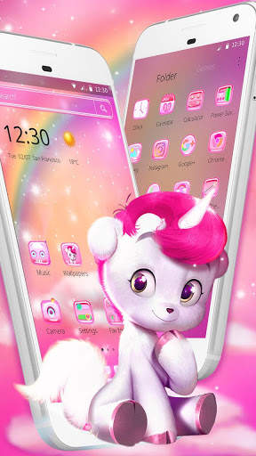 Cute Baby Unicorn Mobile Theme screenshot 3
