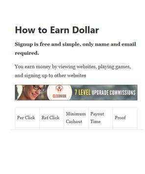 Earn online Dollar PTC PPC sites screenshot 3