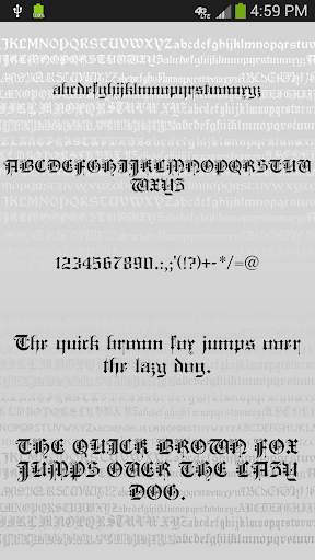 Gothic Fonts for FlipFont screenshot 2