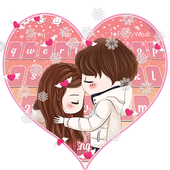 Cute Winter Couple DP Keyboard Theme icon