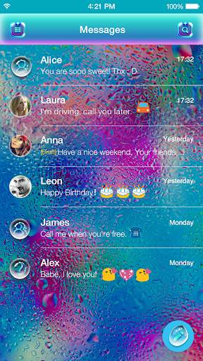 Rainy Glass Keyboard Theme screenshot 4