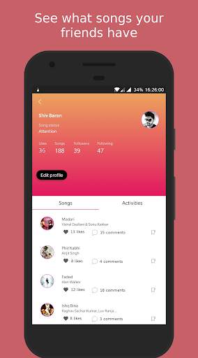 Swinguff - Social Music Player स्क्रीनशॉट 4