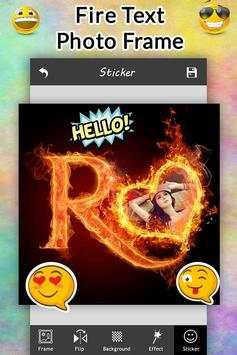 Fire Text Photo Frame 1 تصوير الشاشة