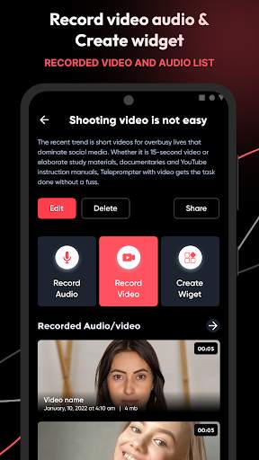Teleprompter with Video Audio screenshot 4