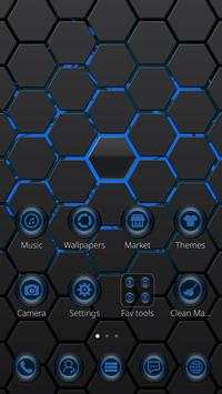 Blue technology theme  Lock screen screenshot 1