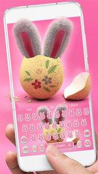 Pink Rabbit Keyboard Theme screenshot 2