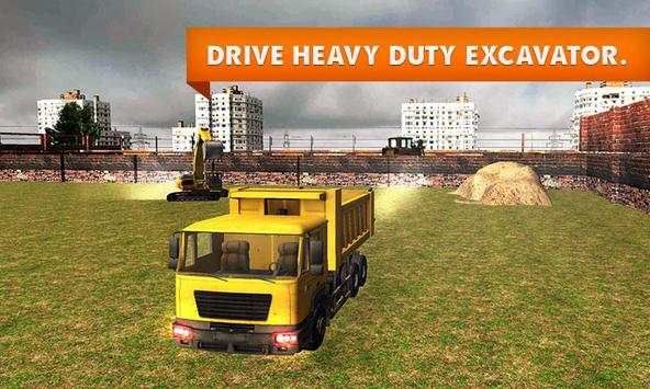 Areia Escavadeira Truck 3D screenshot 2