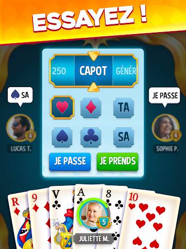 Belote & Coinche, jeu en ligne 10 تصوير الشاشة