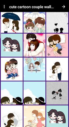 cute cartoon couple wallpaper screenshot 3