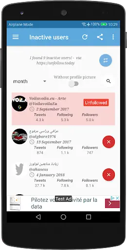 Unfollow Today screenshot 2