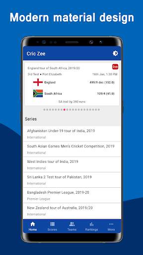 CricZee - T20 Live Cricket Scores 2020 screenshot 1