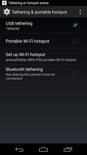 USB Tethering screenshot 2