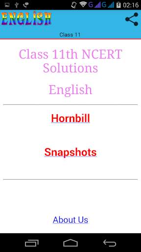 Class 11 English Solutions screenshot 1