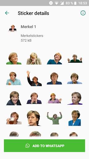 Angela Merkel Sticker für WhatsApp (WAStickerApps) screenshot 2