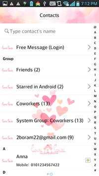 lovelove go sms theme screenshot 4