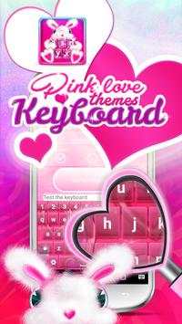 Pink Love Keyboard Themes screenshot 1