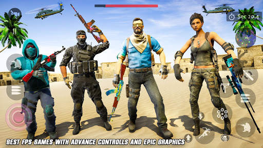 Real Commando Shooting 3D Games: Free Games 2021 screenshot 1
