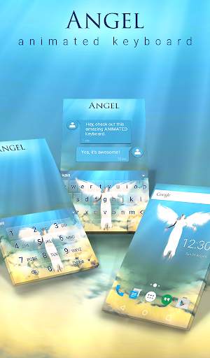 Angel Animated Keyboard   Live Wallpaper screenshot 1