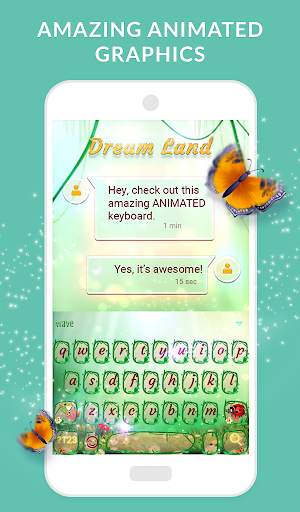 Wave Animated Keyboard + Emoji скриншот 4