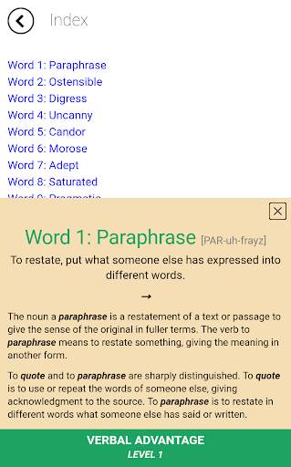 Verbal Advantage - Level 1 screenshot 5