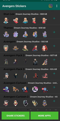 Avengers (Superhero) Sticker for Whatsapp screenshot 4