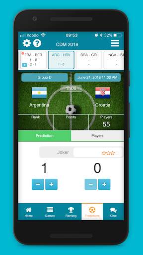 Sporteager - sport prediction app screenshot 1